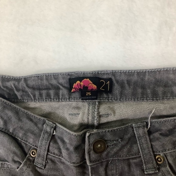 Forever 21 Jeans Lot Sz 25 White Grey Slim Skinny - Picture 9 of 13